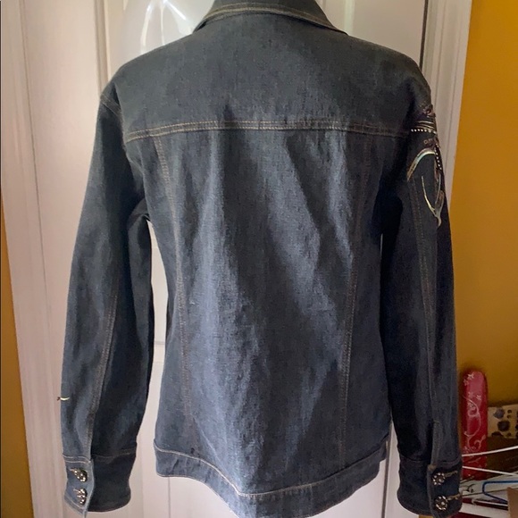 DG2 Diane Gilman painted jean jacket medium - Picture 6 of 9